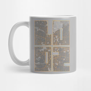 Lodz, Poland City Map Typography - Bauhaus Mug